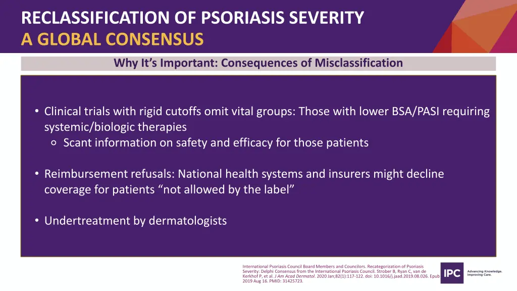 reclassification of psoriasis severity a global 1