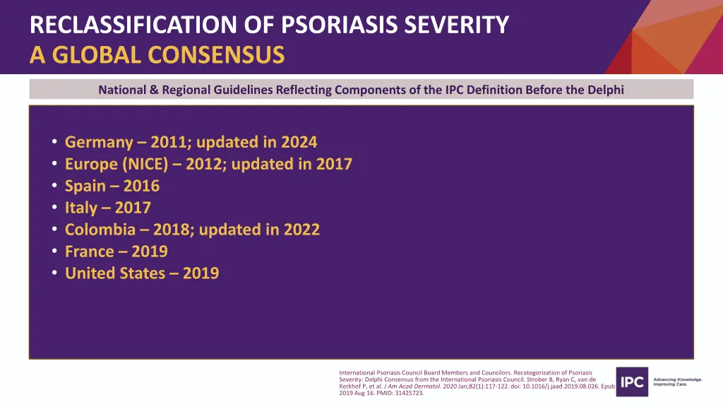 reclassification of psoriasis severity a global 15