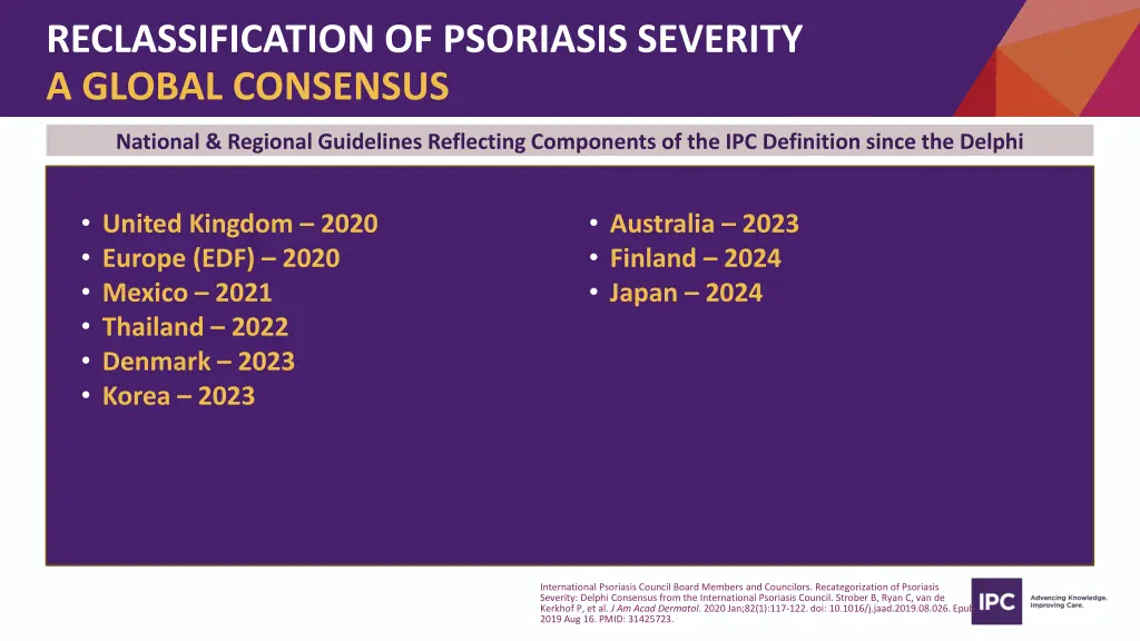 reclassification of psoriasis severity a global 16