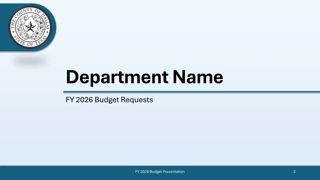 department name