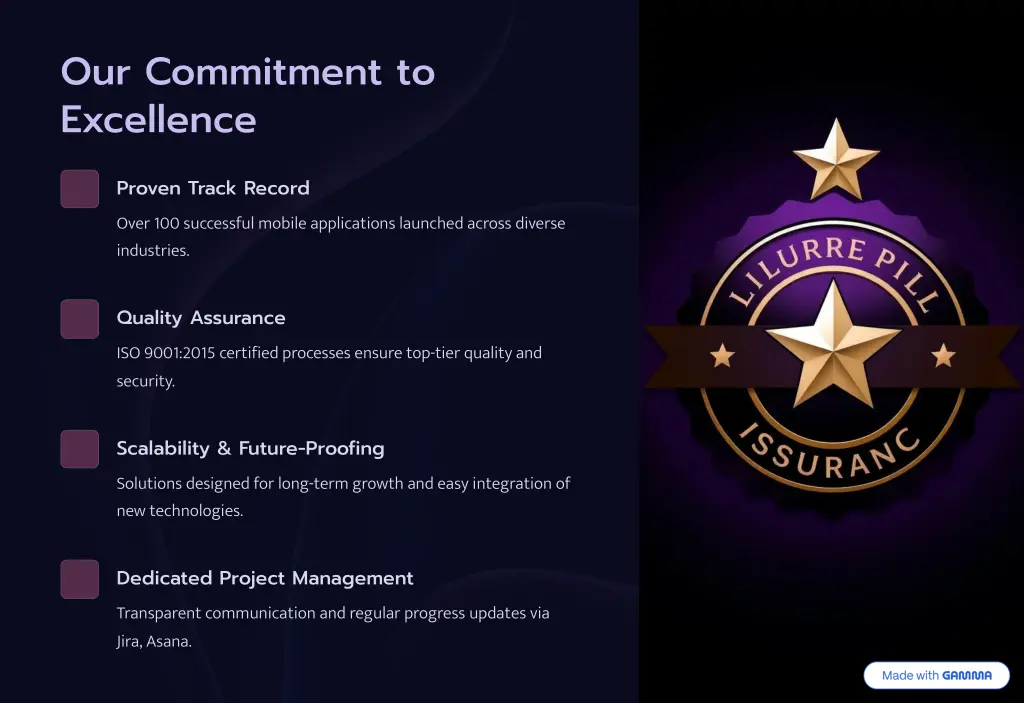 our commitment to excellence