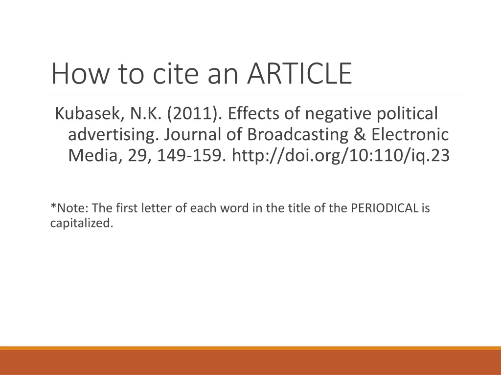 how to cite an article