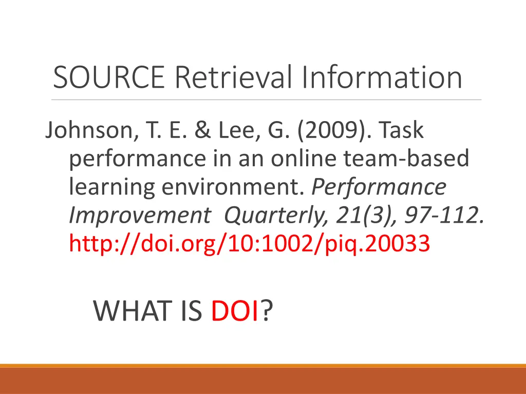source retrieval information
