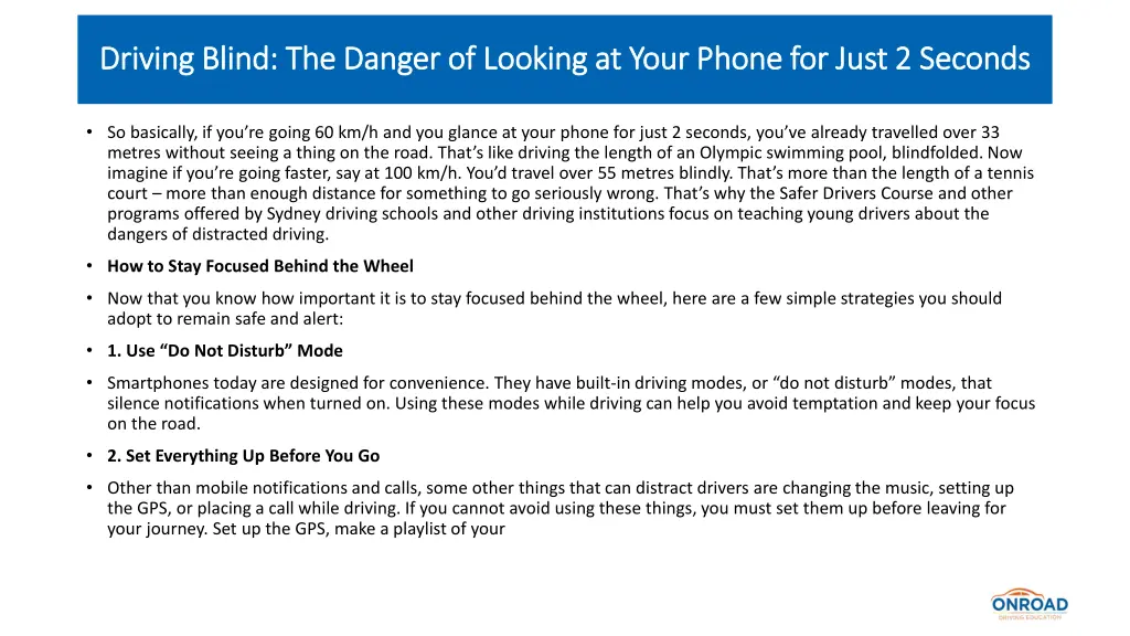 driving blind the danger of looking at your phone 2