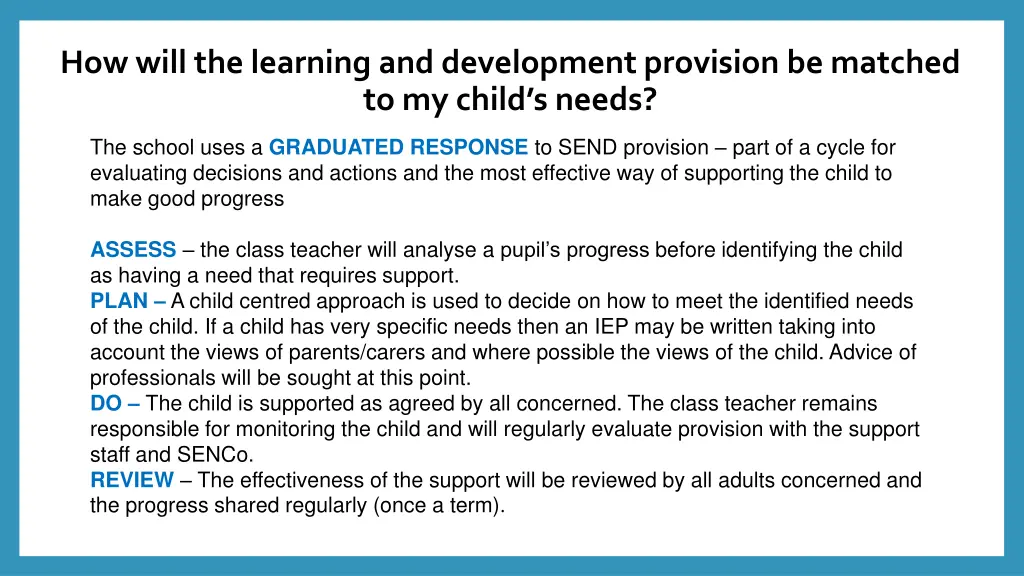 how will the learning and development provision