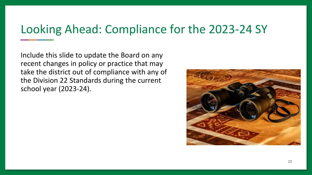 looking ahead compliance for the 2023 24 sy 1