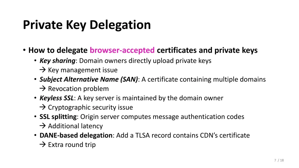 private key delegation