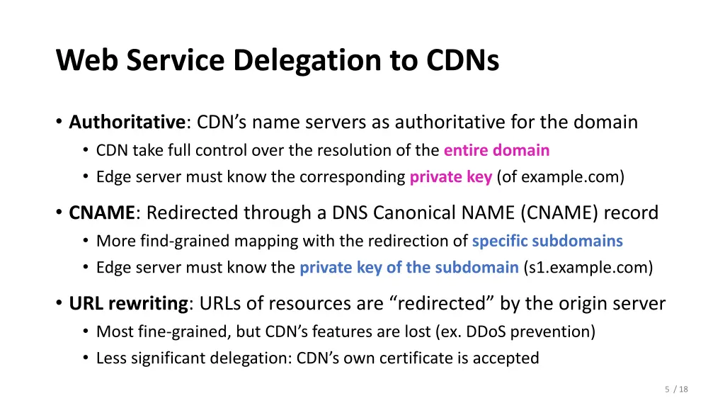 web service delegation to cdns