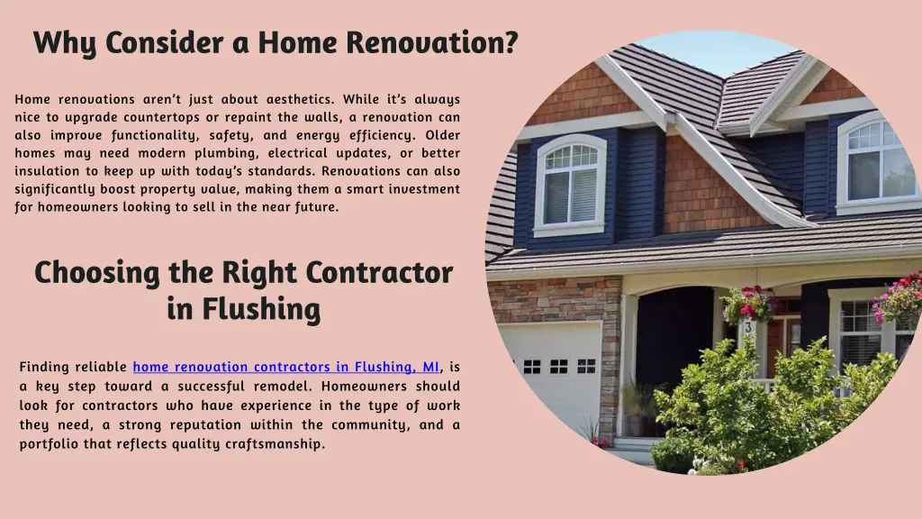 why consider a home renovation