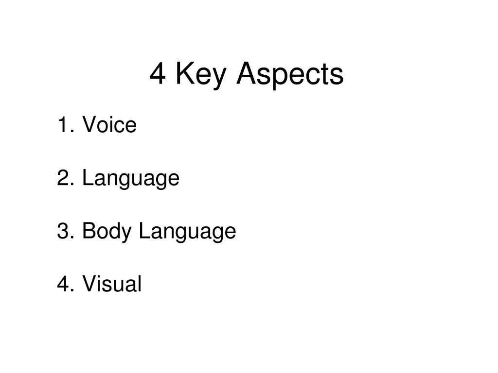 4 key aspects