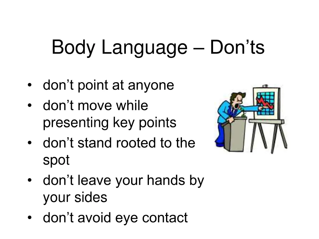 body language don ts