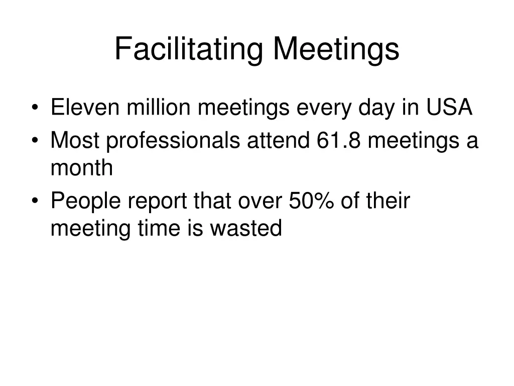 facilitating meetings