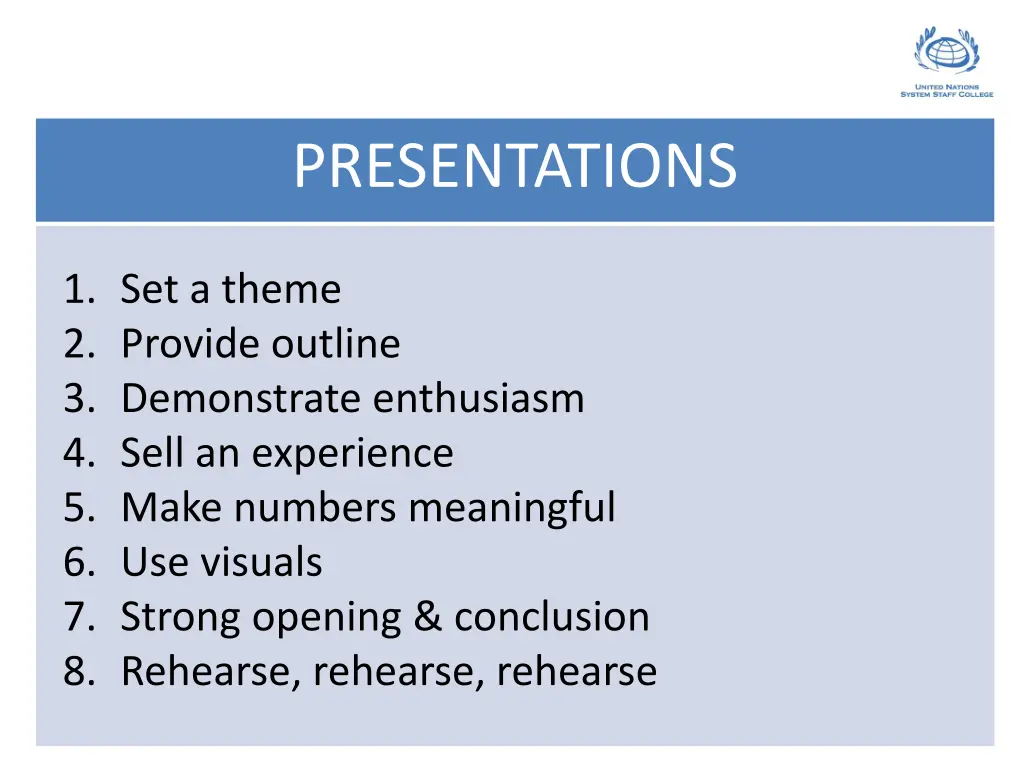presentations