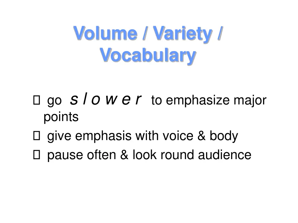 volume variety vocabulary 1