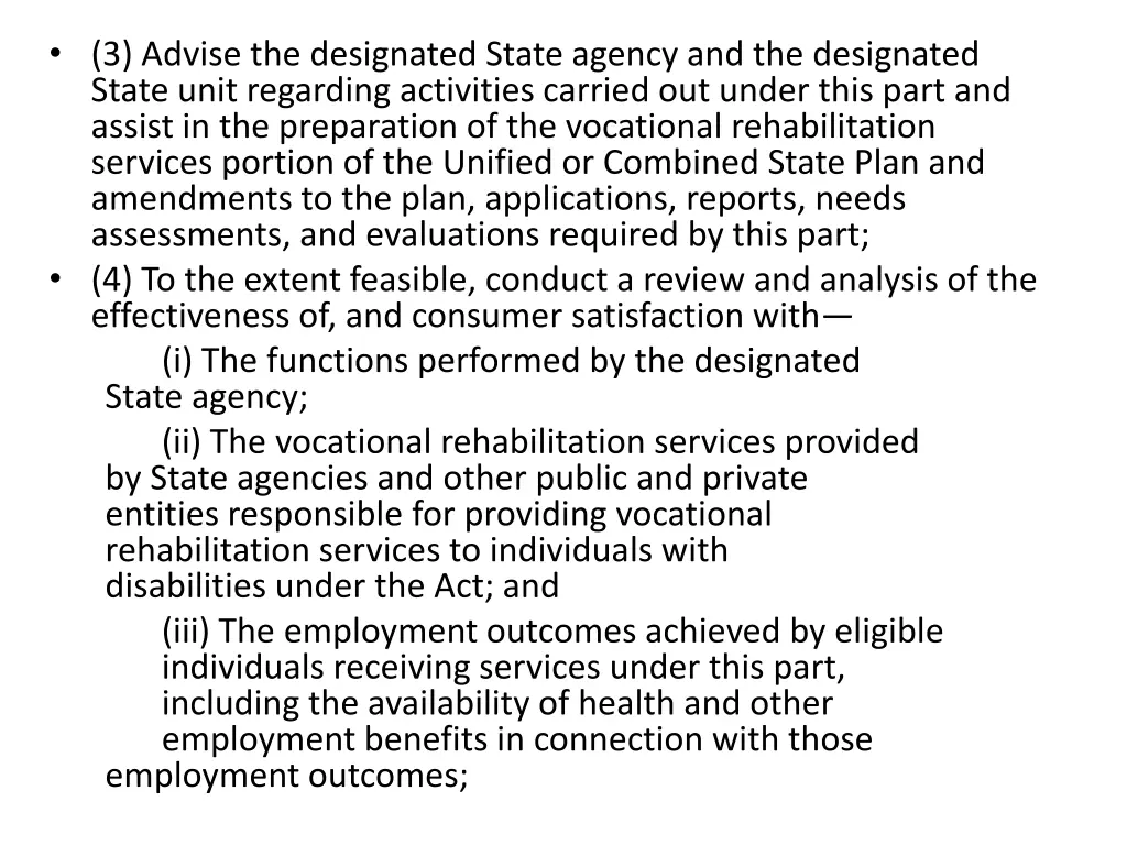 3 advise the designated state agency