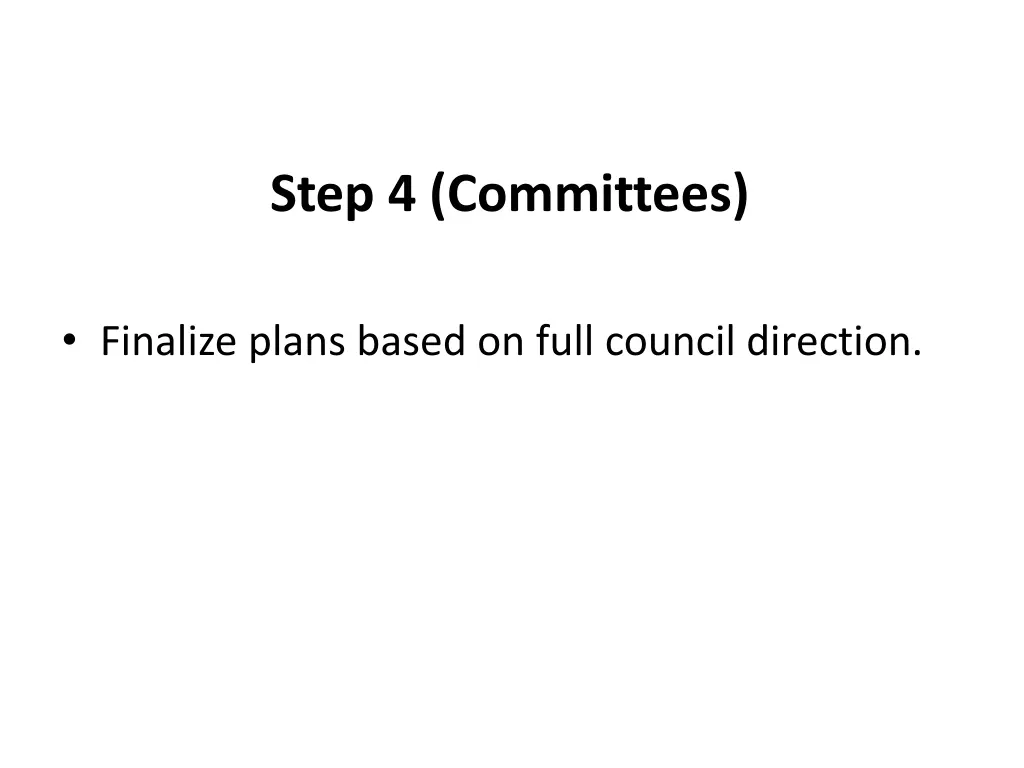 step 4 committees