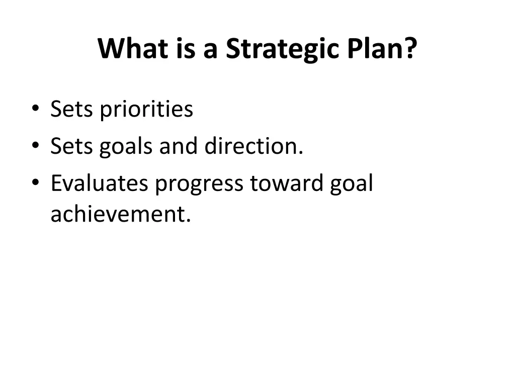 what is a strategic plan