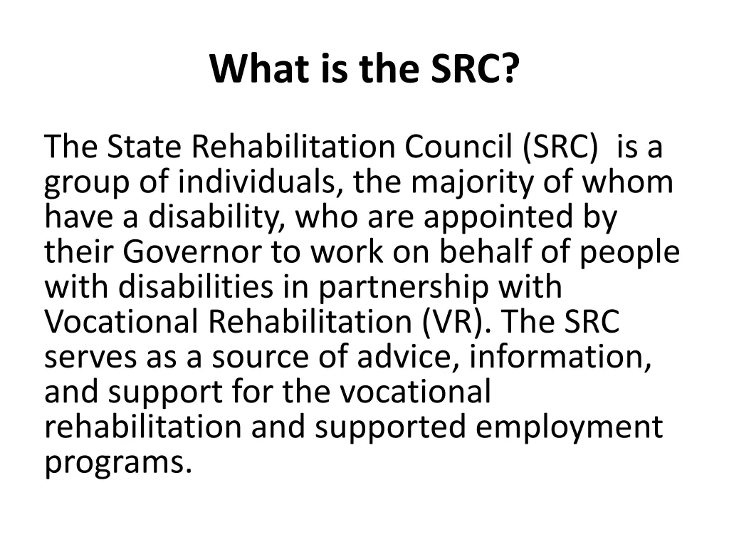 what is the src