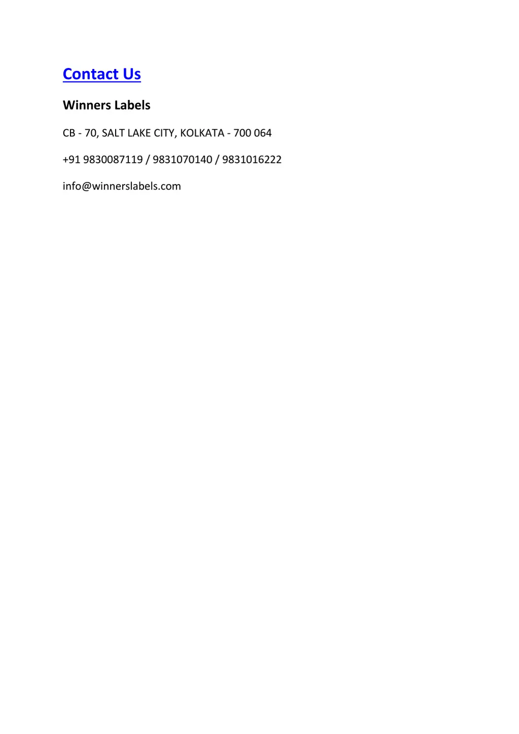 contact us