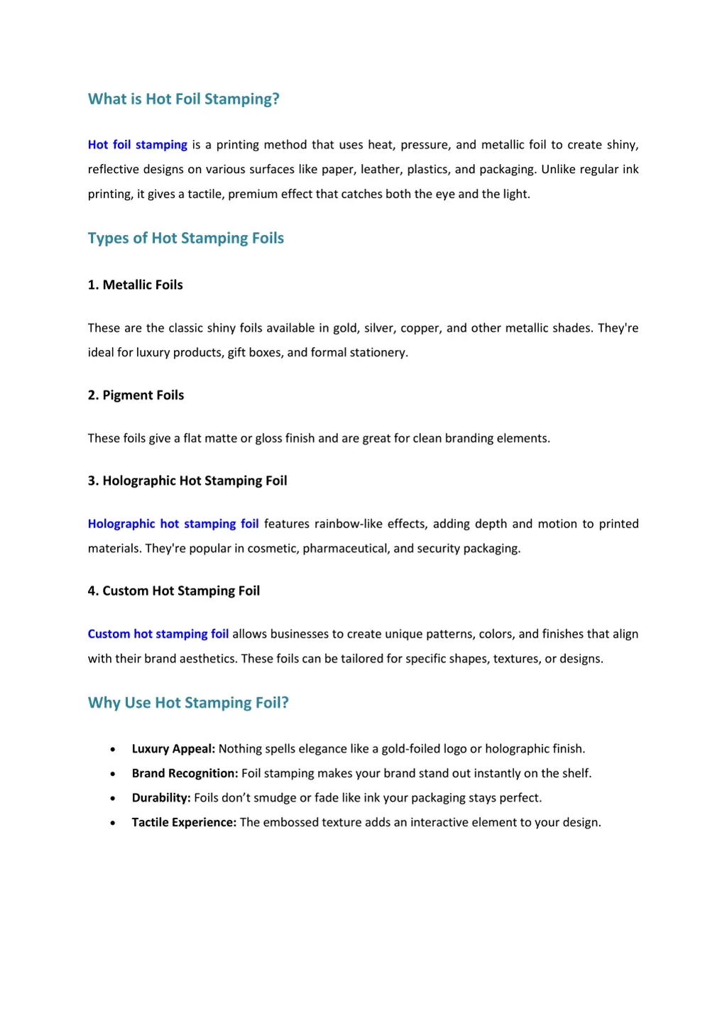 what is hot foil stamping