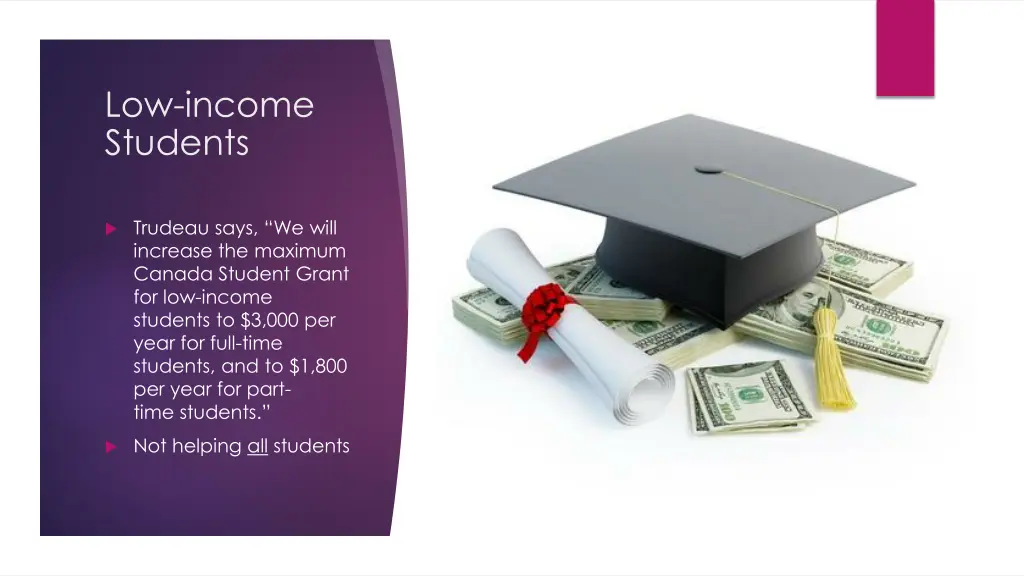low income students