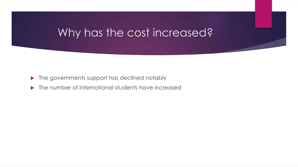 why has the cost increased