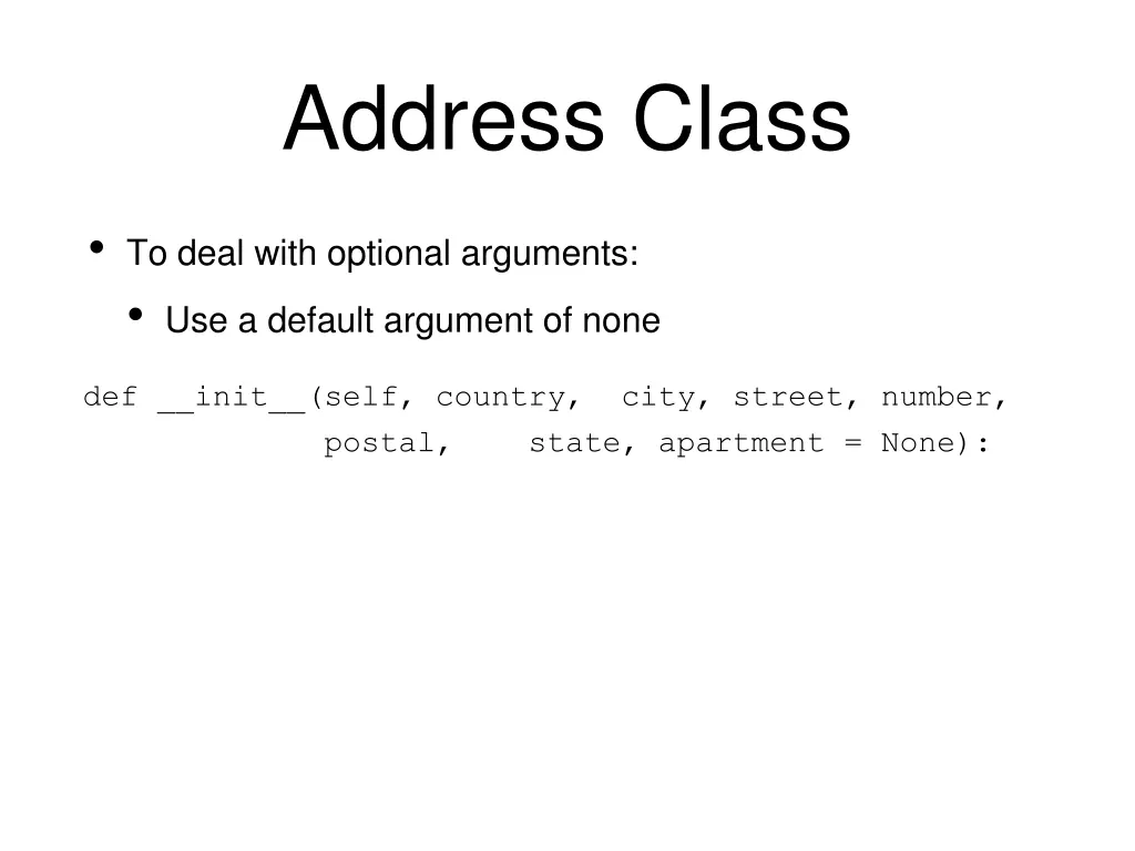 address class 1