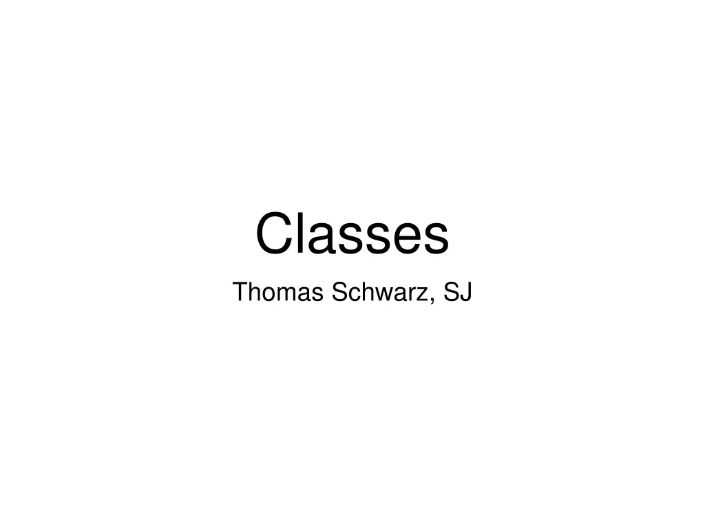classes thomas schwarz sj