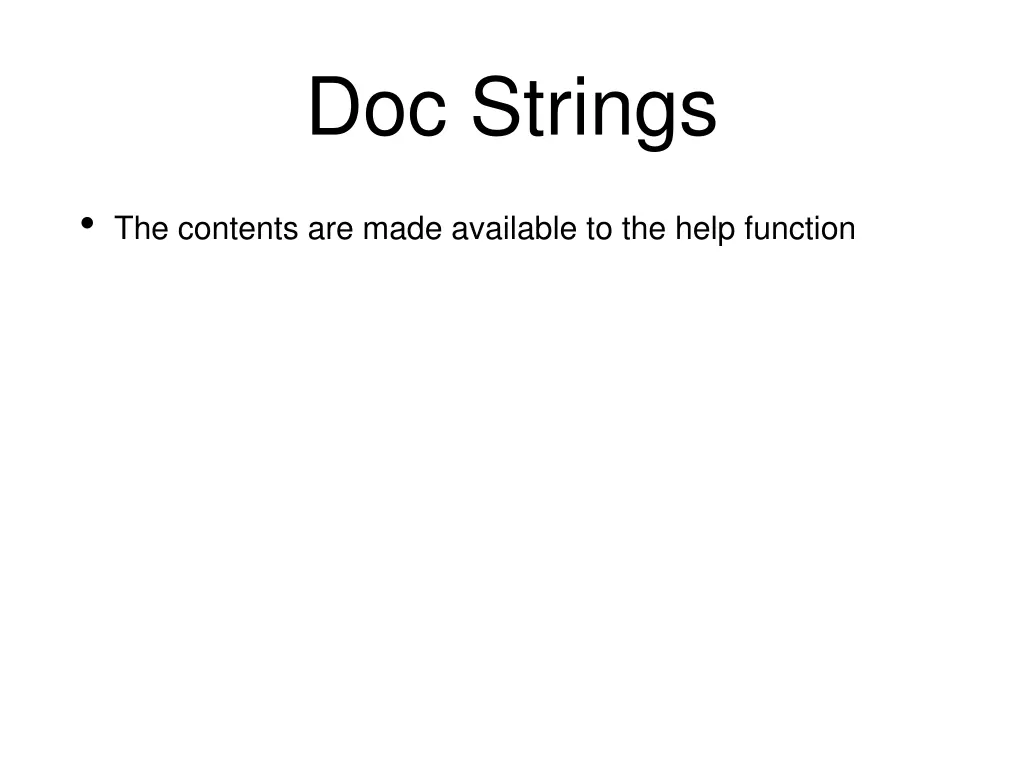 doc strings 1