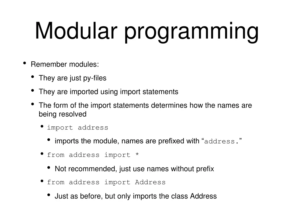 modular programming