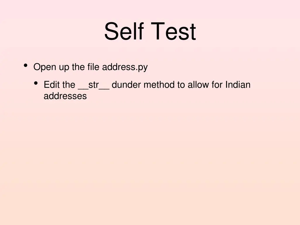 self test