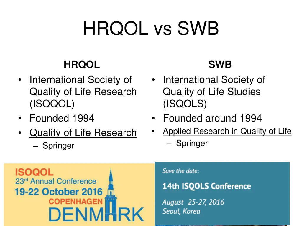 hrqol vs swb