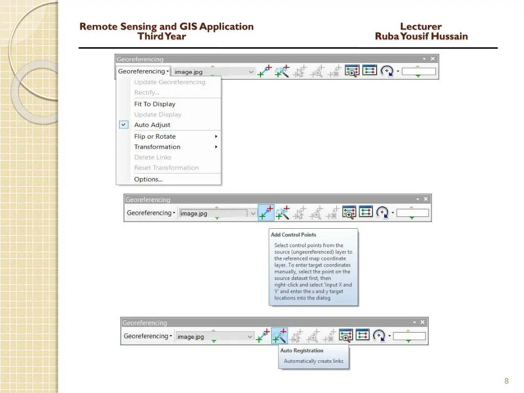 remote sensing and gis application lecturer third 6