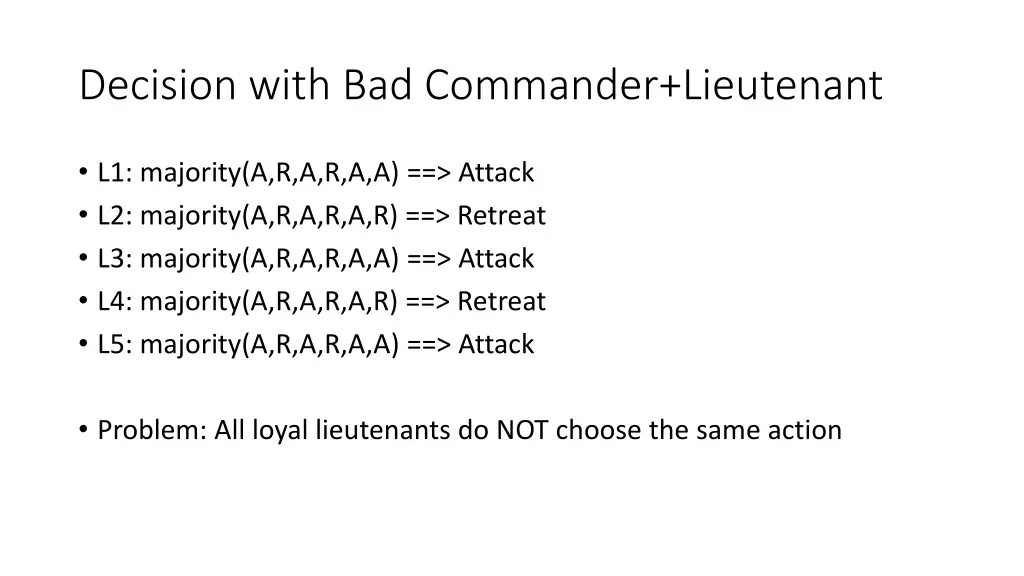 decision with bad commander lieutenant