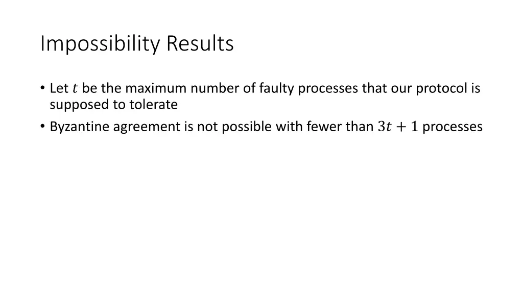 impossibility results