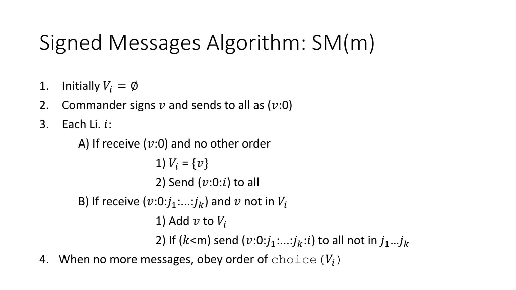signed messages algorithm sm m