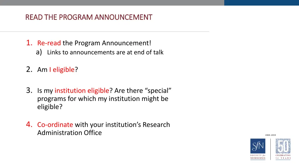 read the program announcement read the program