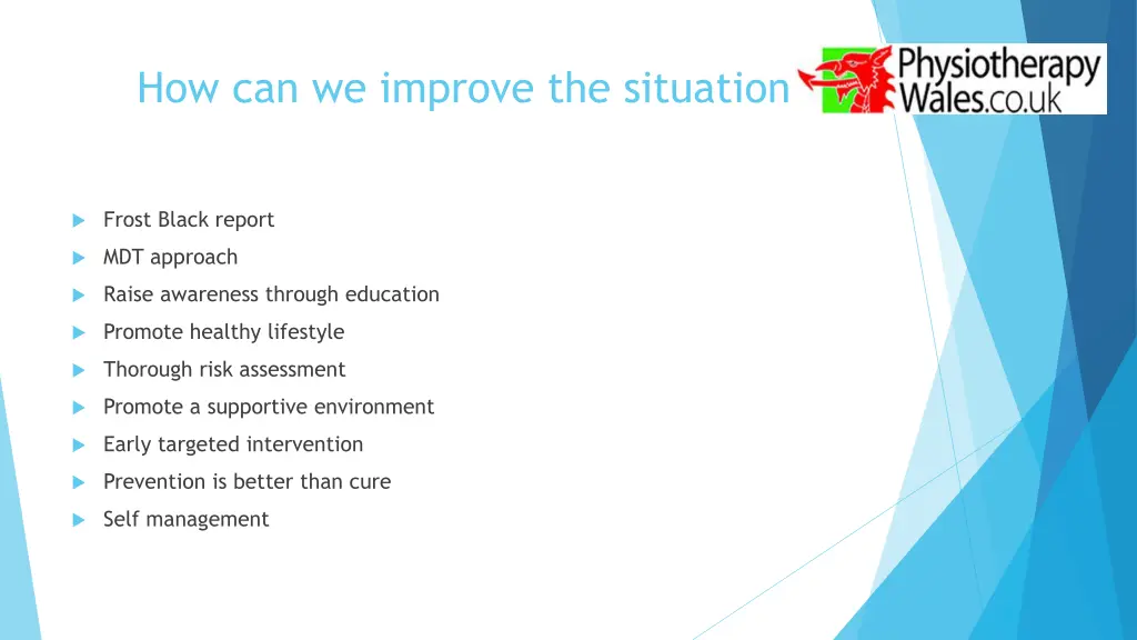 how can we improve the situation