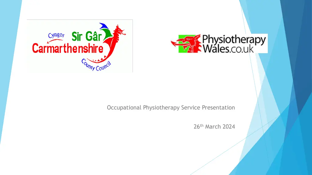 occupational physiotherapy service presentation