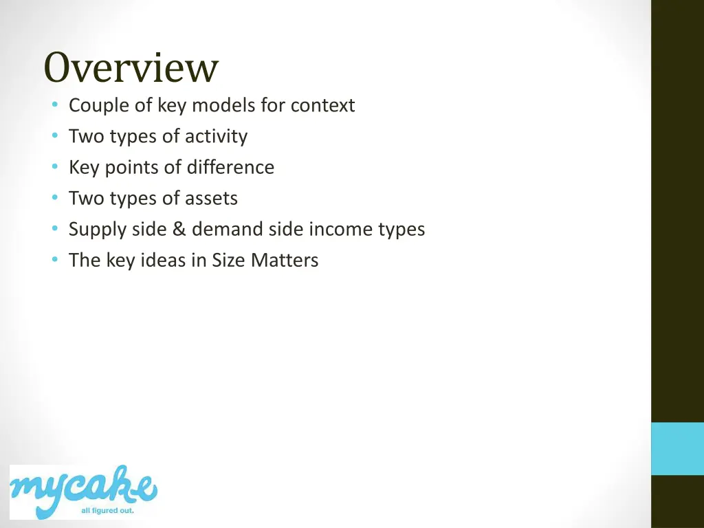 overview couple of key models for context