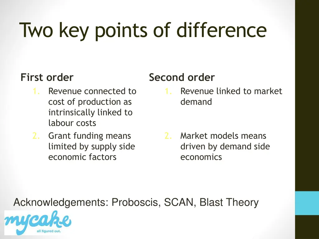 two key points of difference
