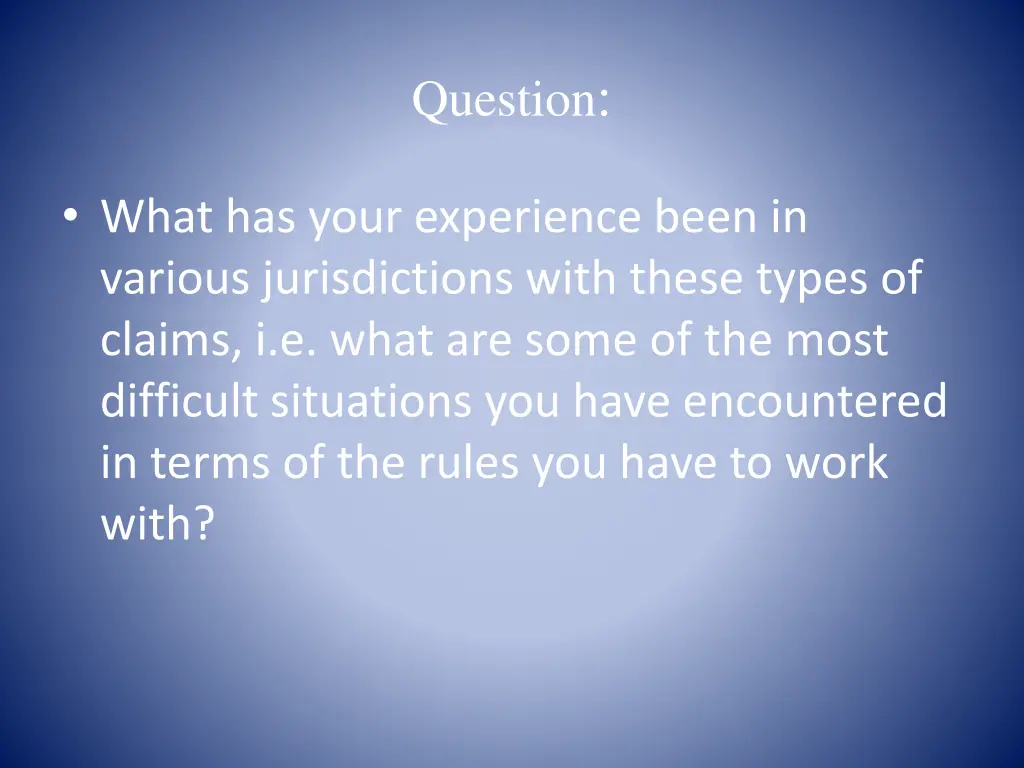 question