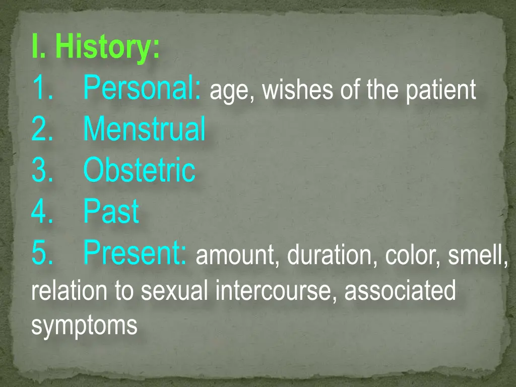 i history 1 personal age wishes of the patient