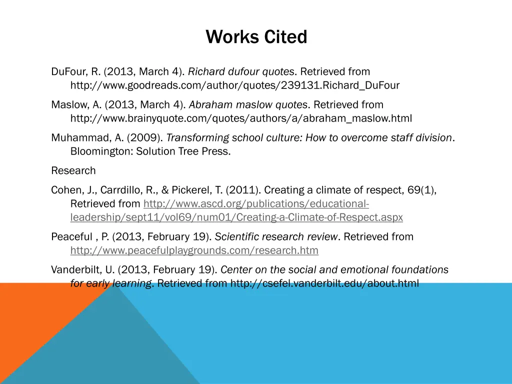 works cited