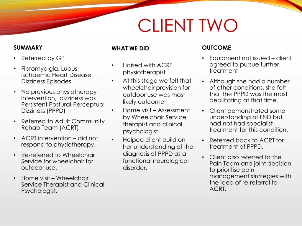 client two