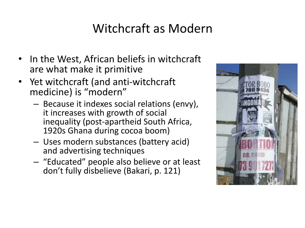 witchcraft as modern