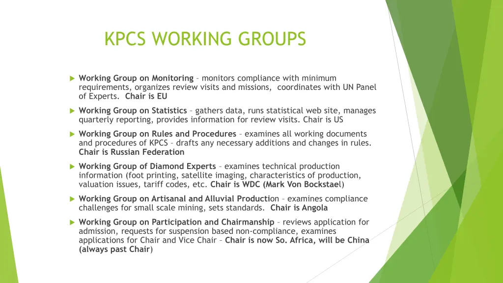 kpcs working groups