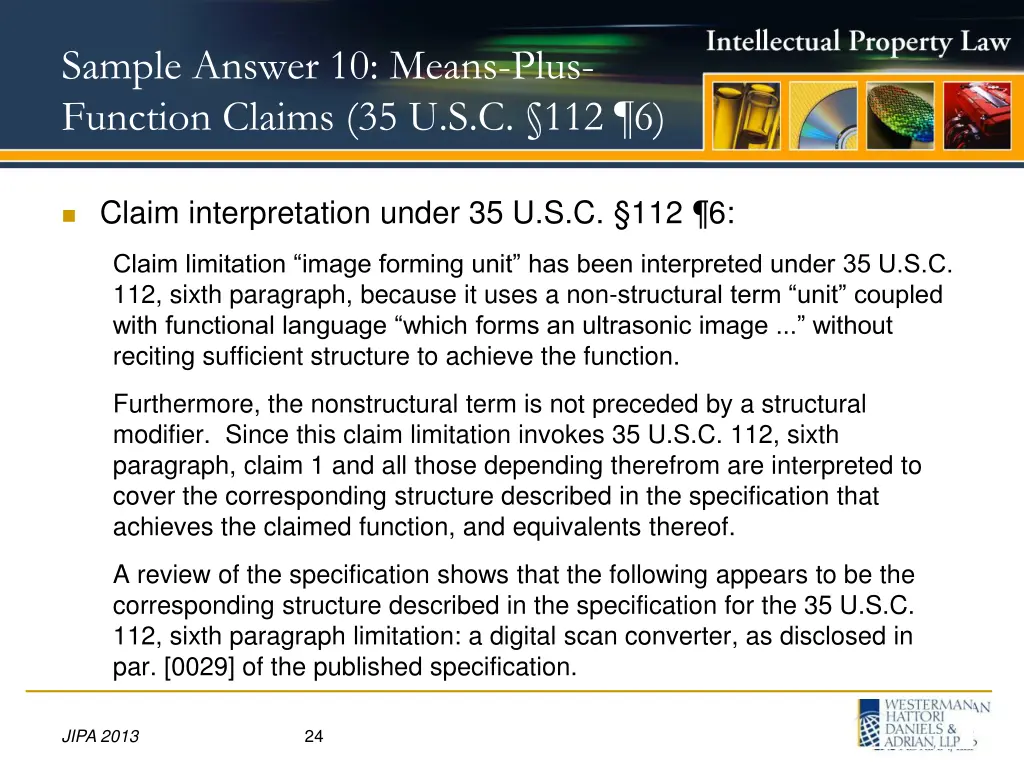 sample answer 10 means plus function claims