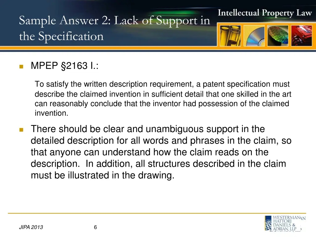 sample answer 2 lack of support