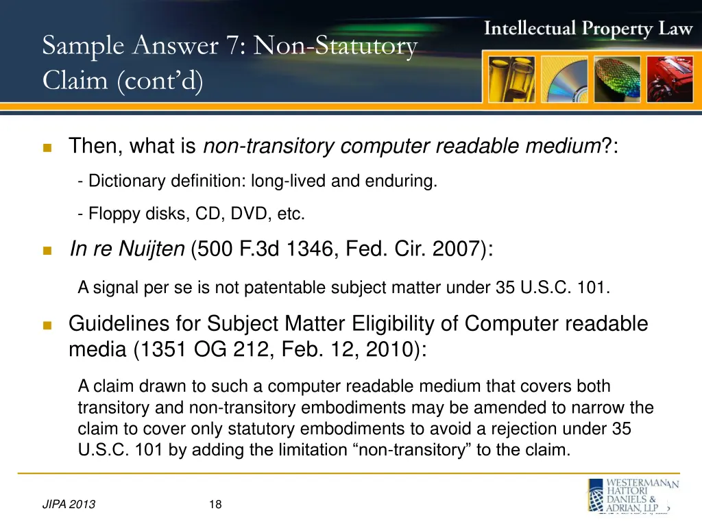 sample answer 7 non statutory claim cont d